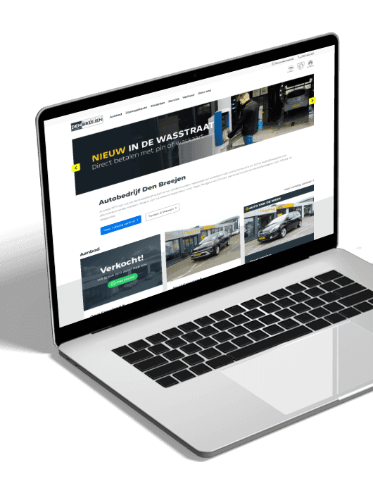 Complete website met autozoeker